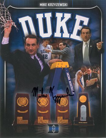 Lot #1516 Mike Krzyzewski Signed Photographs - Image 1