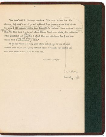 Lot #713 Theodore Dreiser: The American Tragedy author corrects another writer’s article on Dreiser’s insomnia - Image 3