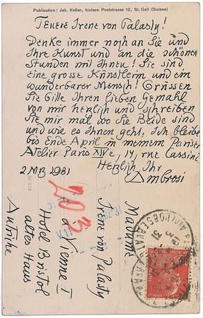 Lot #657 Gustinus Ambrosi Handwritten Letter Signed - Image 2