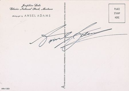 Lot #653 Ansel Adams Postcard Photograph - Image 2