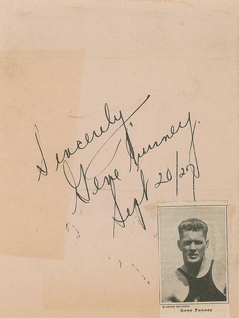Lot #1482 Jack Dempsey and Gene Tunney Signatures - Image 1