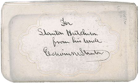 Lot #95 Edwin M. Stanton Signed Photograph - Image 1