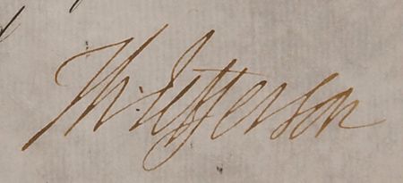 Lot #136 Thomas Jefferson and James Madison: Well-preserved unissued ship?s pass from Jefferson and Madison - Image 1