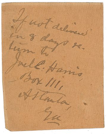 Lot #694 Joel Chandler Harris Signatures - Image 2