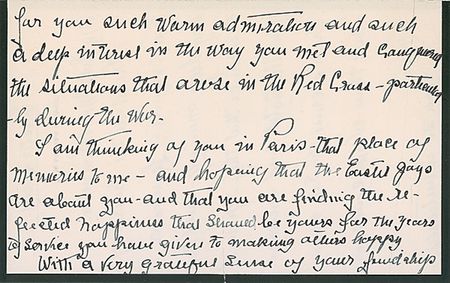 Lot #191 Edith Bolling Wilson: After losing her husband, Wilson is touched by a sympathetic letter from the head of the Red Cross - Image 2