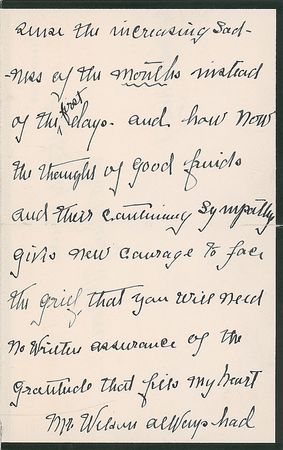 Lot #191 Edith Bolling Wilson: After losing her husband, Wilson is touched by a sympathetic letter from the head of the Red Cross - Image 3