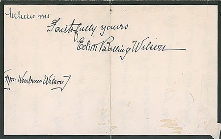 Lot #191 Edith Bolling Wilson: After losing her husband, Wilson is touched by a sympathetic letter from the head of the Red Cross - Image 1