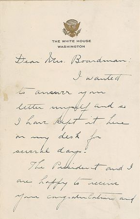 Lot #121 Grace Coolidge Handwritten Letter Signed - Image 2