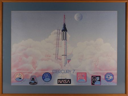 Lot #626 Mercury Astronauts Print - Image 4