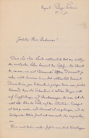 Lot #292 Anton Dohrn: Founder of the world’s first zoological research station - Image 3
