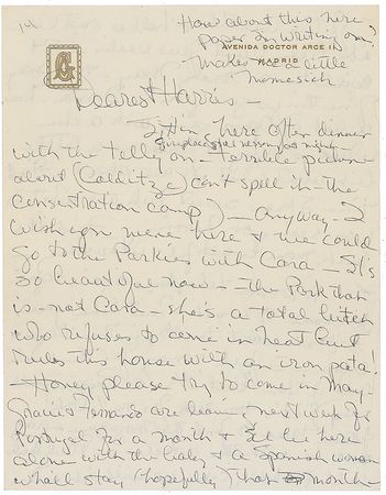 Lot #1212 Ava Gardner Handwritten Letter Signed - Image 4