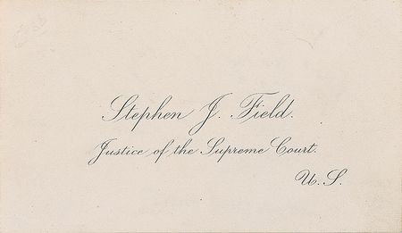 Lot #243 Supreme Court: Stephen J. Field Signature - Image 1