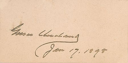 Lot #225 Grover Cleveland Calling Card - Image 2