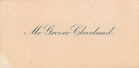 Lot #225 Grover Cleveland Calling Card - Image 1