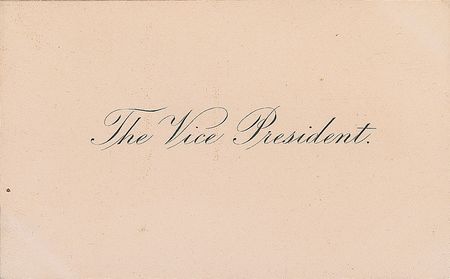 Lot #231 Garret Hobart Calling Card - Image 1