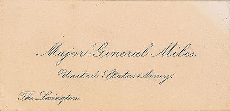 Lot #235 Nelson A. Miles Calling Card - Image 1