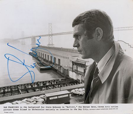 Lot #1243 Steve McQueen: Scarce photo of McQueen in Bullitt?the first of its kind we?ve ever seen - Image 2