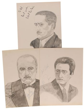 Lot #1214 The Godfather: The closest you will come to a signed ‘photo’ of Brando as the Godfather - Image 4