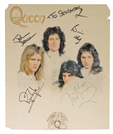 Lot #984 Queen: Supremely rare, fully signed Queen poster, obtained mere weeks after the release of their magnum opus A Night at the Opera - Image 3