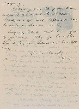 Lot #737 Zane Grey Handwritten Letter Signed - Image 2