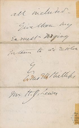 Lot #375 Wendell Phillips: ?They will never vote for any one who does not heartily & with all his might advocate & support a Civil Rights Bill on the model of the immortal Charles Sumner? - Image 2