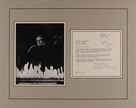 Lot #1194 Lon Chaney, Jr: Chaney captions Frankenstein photos for Playboy - Image 2
