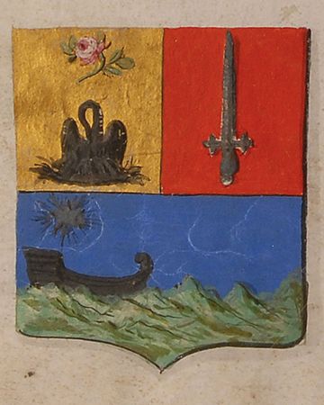 Lot #358 Napoleon: Emporor Napoleon grants nobility on an ornate document adorned with a color crest - Image 1