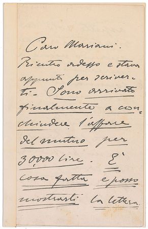 Lot #932 Ruggero Leoncavallo: “ I don’t want to cut my own throat and throw money away” - Image 2