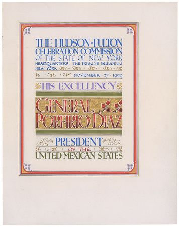 Lot #305 Financiers: Andrew Carnegie and J. P. Morgan head the distinguished Hudson-Fulton Celebration Committee in presenting Mexican president Porfirio Diaz with this stunning commemorative honor - Image 4
