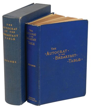 Lot #747 Oliver Wendell Holmes, Sr: Holmes adds a quote from The Chambered Nautilus in a presentation volume - Image 1
