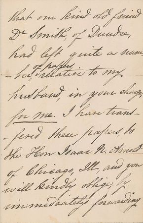 Lot #51 Mary Todd Lincoln: A grief-stricken Mrs. Lincoln transfers ?a number of papers relative to my husband? to the fallen president?s biographer - Image 1