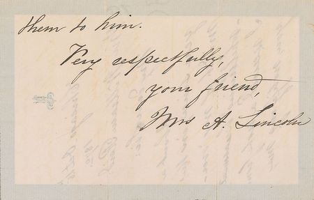 Lot #51 Mary Todd Lincoln: A grief-stricken Mrs. Lincoln transfers ?a number of papers relative to my husband? to the fallen president?s biographer - Image 2