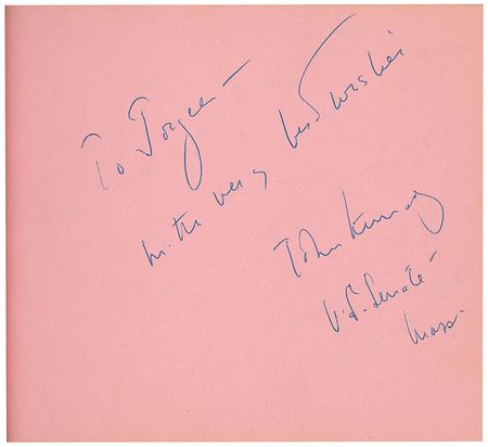 Lot #142 John F. Kennedy and Lyndon B. Johnson Signatures - Image 2
