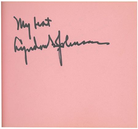 Lot #142 John F. Kennedy and Lyndon B. Johnson Signatures - Image 1
