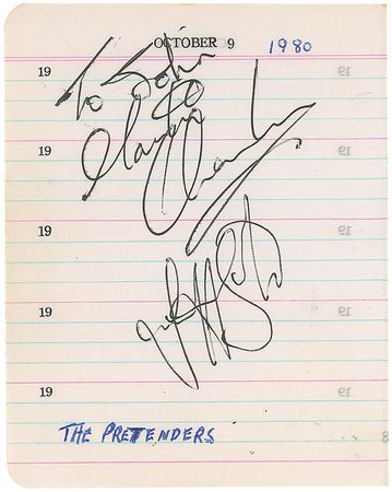 Lot #1160 The Pretenders Signatures - Image 1