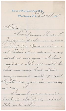 Lot #151 William McKinley: Mysterious letter from the future president: ?I wish you would talk to him fully about the situation. You can trust him thoroughly? - Image 2