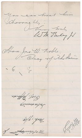Lot #151 William McKinley: Mysterious letter from the future president: ?I wish you would talk to him fully about the situation. You can trust him thoroughly? - Image 1