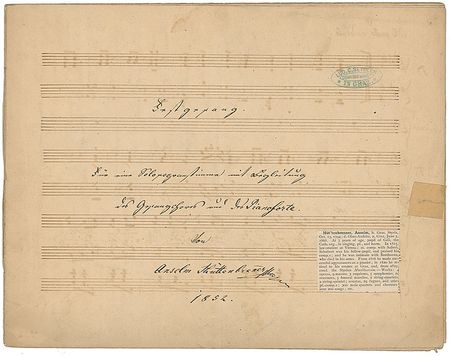 Lot #926 Anselm Huttenbrenner Autograph Musical Manuscript - Image 2
