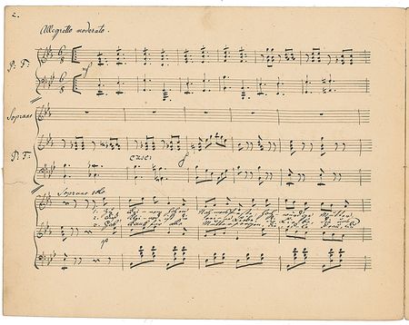 Lot #926 Anselm Huttenbrenner Autograph Musical Manuscript - Image 1