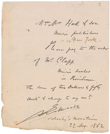 Lot #921 Louis Moreau Gottschalk Handwritten Letter Signed - Image 3