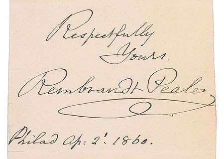Lot #791 Rembrandt Peale Signature - Image 2
