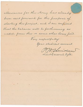 Lot #542 Philip H. Sheridan Signed Letter - Image 2