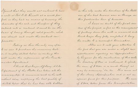 Lot #542 Philip H. Sheridan Signed Letter - Image 1