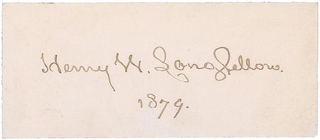 Lot #769 Henry Wadsworth Longfellow Signature - Image 3