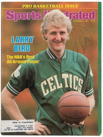 Lot #1565 Bill Russell and Larry Bird Magazines - Image 1