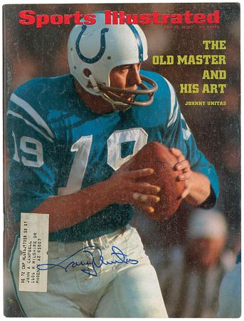 Lot #1585 Johnny Unitas and Peyton Manning Magazines - Image 2
