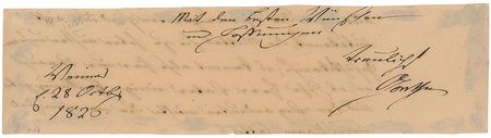 Lot #733 Johann Wolfgang von Goethe: Scarce signature of the German literary giant - Image 1
