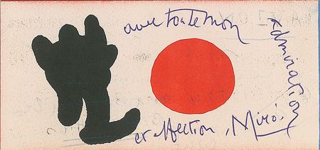 Lot #778 Joan Miro: The great surrealist extends an invitation to Tamara Toumanova - Image 2
