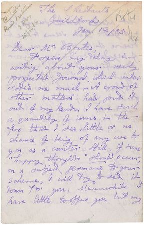 Lot #710 Charles L. Dodgson: “I have such a quantity of irons in the fire that I see little or no chance of being of any use to you as a writer” - Image 3