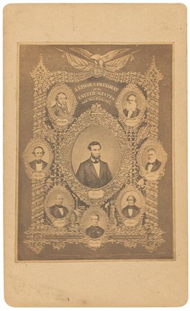 Lot #18 Abraham Lincoln and Cabinet Photograph